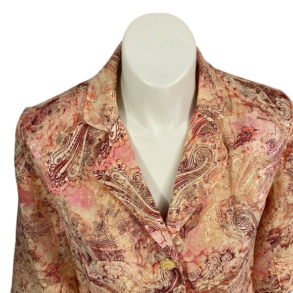 Lane Bryant Blazer Womens 18 Orange Jacket Work Office Harvest Casual Career - Picture 11 of 16